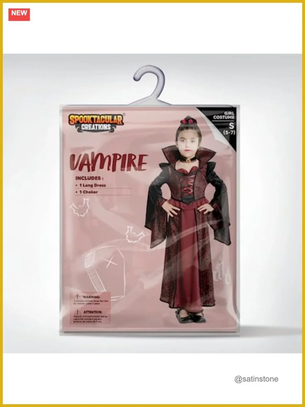 Girls Halloween Vampire Costume Dress Set Gothic Victorian Cosplay Party